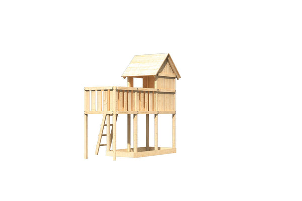 Kinderspielhaus Frieda SET Kinderspielgerät, naturbelassen, mit