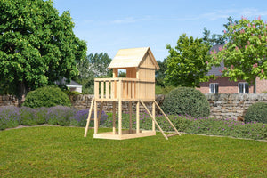 Kinderspielhaus Frieda SET Kinderspielgerät, naturbelassen, mit