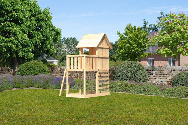 Kinderspielhaus Frieda SET Kinderspielgerät, naturbelassen, mit