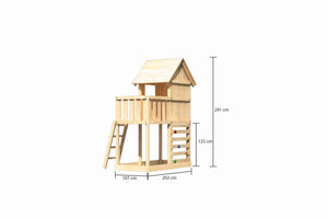 Kinderspielhaus Frieda SET Kinderspielgerät, naturbelassen, mit