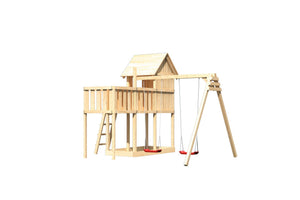 Kinderspielhaus Frieda SET Kinderspielgerät, naturbelassen, mit