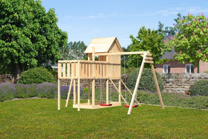 Kinderspielhaus Frieda SET Kinderspielgerät, naturbelassen, mit