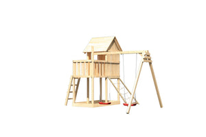 Kinderspielhaus Frieda SET Kinderspielgerät, naturbelassen, mit
