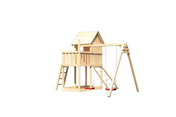 Kinderspielhaus Frieda SET Kinderspielgerät, naturbelassen, mit