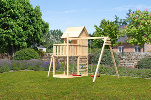 Kinderspielhaus Frieda SET Kinderspielgerät, naturbelassen, mit