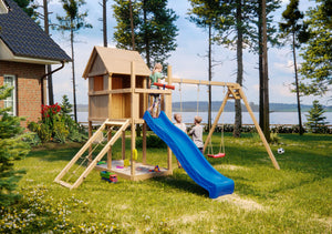 Kinderspielhaus Frieda SET Kinderspielgerät, naturbelassen, mit