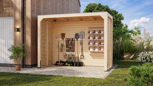 Pavillon Cubus halb Pavillon, naturbelassen