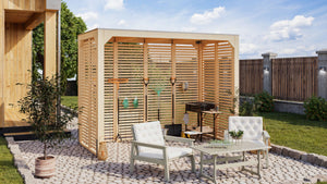 Pavillon Cubus halb Pavillon, naturbelassen