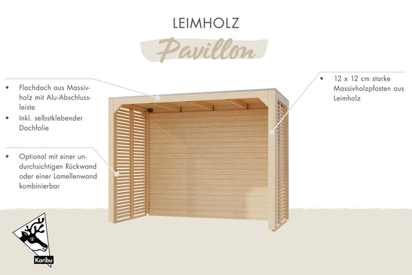 Pavillon Cubus halb Pavillon, naturbelassen
