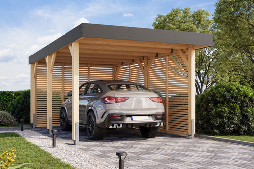 Einzelcarport Leimholz 1 naturbelassen, ohne Zubehör