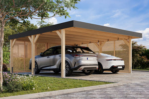 Doppelcarport Leimholz 1 naturbelassen, ohne Zubehör
