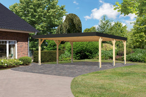 Doppelcarport Leimholz 1 naturbelassen, ohne Zubehör