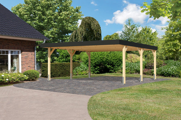 Doppelcarport Leimholz 1 naturbelassen, ohne Zubehör