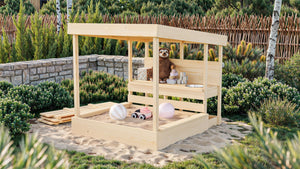 Sandkiste Max Kinderspielgerät, naturbelassen
