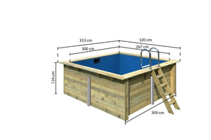 Massivholzpool Rechteck 1