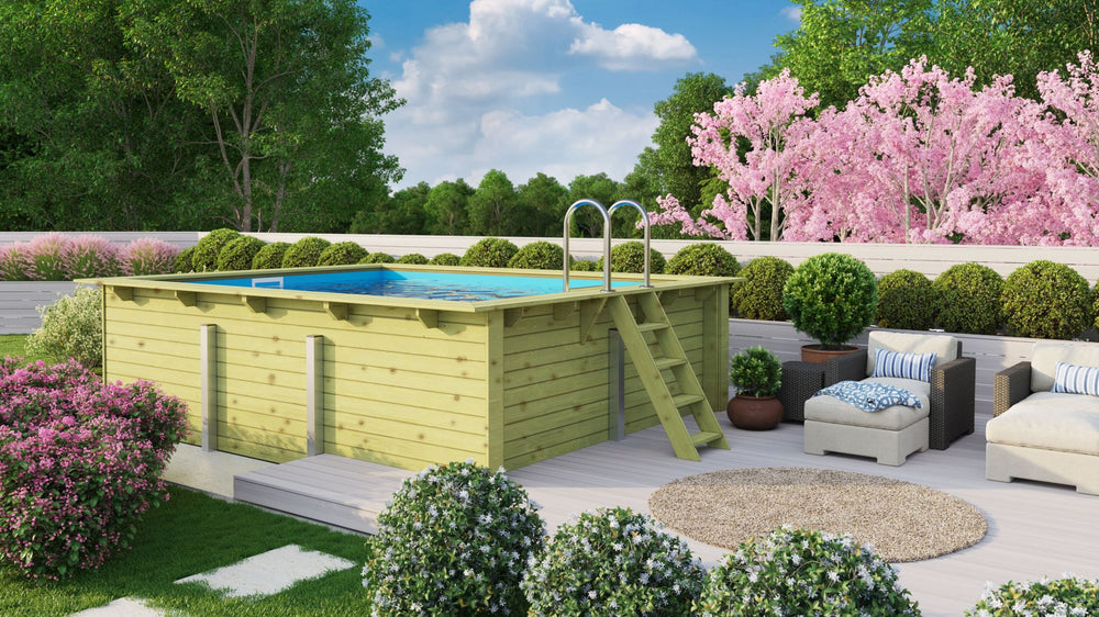 Massivholzpool Rechteck 2