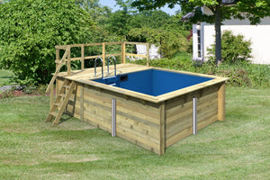 Massivholzpool Rechteck 1