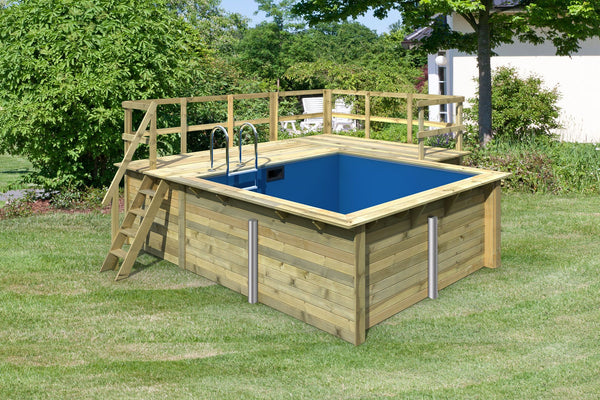 Massivholzpool Rechteck 1
