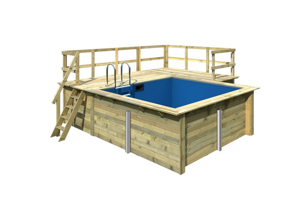 Massivholzpool Rechteck 1