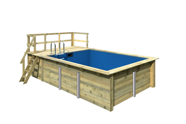 Massivholzpool Rechteck 2