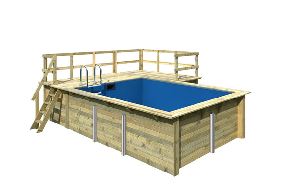 Massivholzpool Rechteck 2