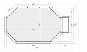Massivholzpool Modell 4