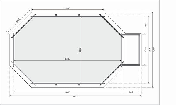 Massivholzpool Modell 4