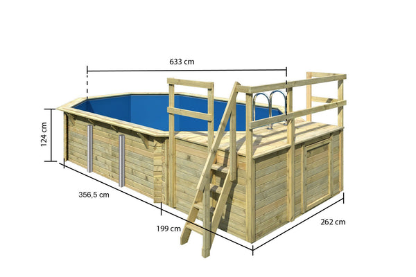 Massivholzpool Modell 4