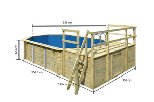 Massivholzpool Modell 4