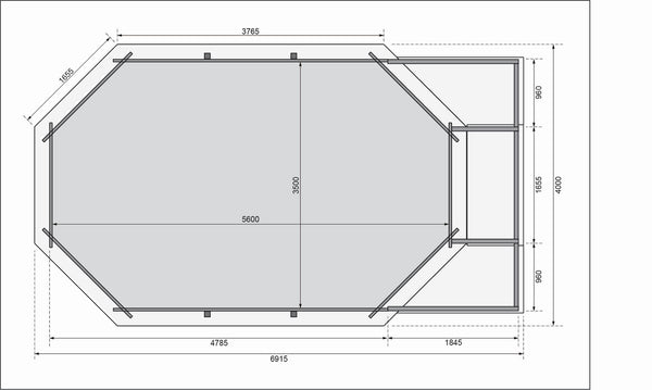 Massivholzpool Modell 4