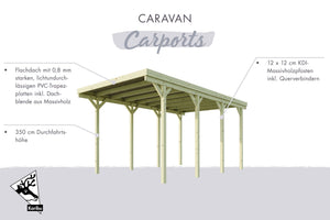 Caravan Carport kesseldruckimprägniert, ohne Zubehör