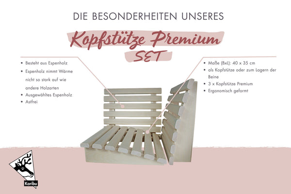Kopfstütze Premium SET 3 STK. naturbelassen 3 STK.