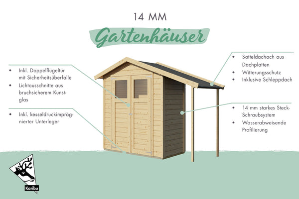 Gartenhaus Dana Gartenhaus, naturbelassen, ohne Zubehör