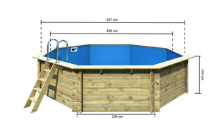 Massivholzpool Modell 3A