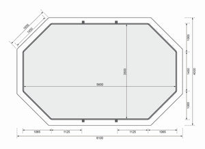 Massivholzpool Modell 4X