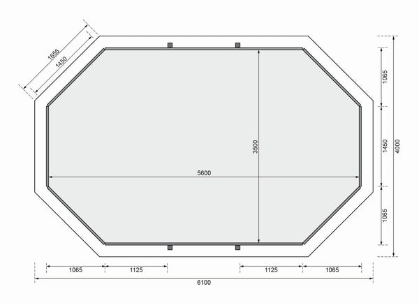 Massivholzpool Modell 4X