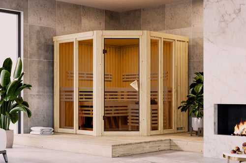 Sauna Airi Systemsauna, Eckeinstieg