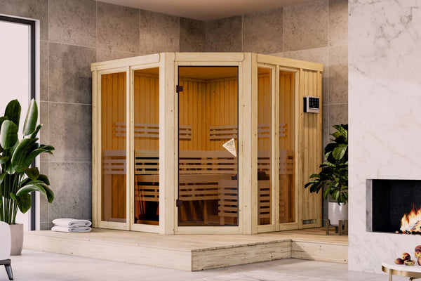 Sauna Airi Systemsauna, Eckeinstieg