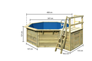 Massivholzpool Modell 1X