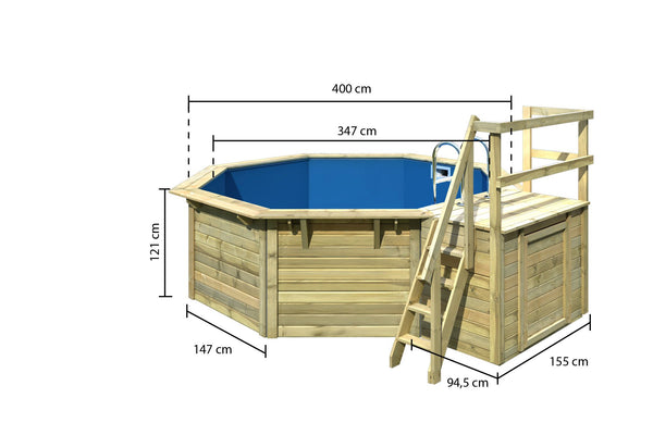 Massivholzpool Modell 1X
