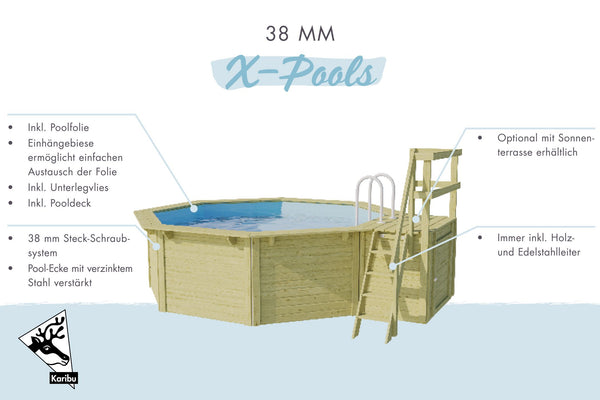 Massivholzpool Modell 2X