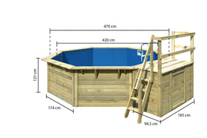 Massivholzpool Modell 2X