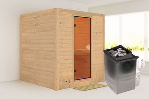 Sauna Mojave Massivholzsauna, Fronteinstieg