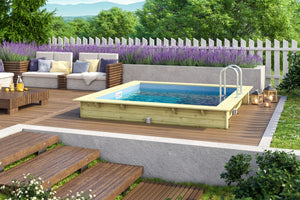 Massivholzpool Rechteck 1