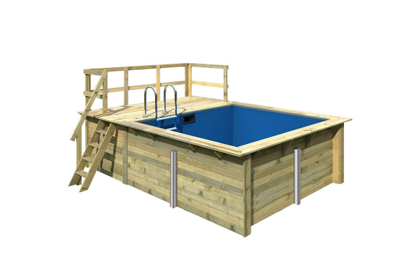 Massivholzpool Rechteck 1