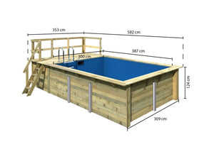 Massivholzpool Rechteck 2