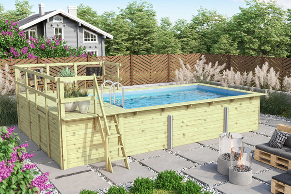 Massivholzpool Rechteck 3