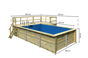 Massivholzpool Rechteck 3