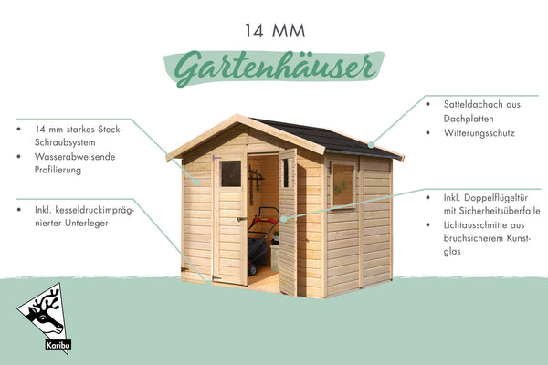 Gartenhaus Dalin 1 Gartenhaus, naturbelassen, ohne Zubehör