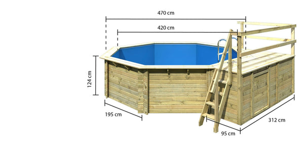 Massivholzpool Modell 2